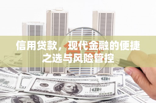柳营信用贷款，现代金融的便捷之选与风险管控