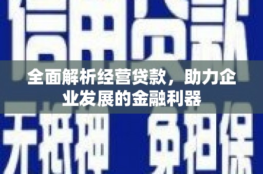 柳营全面解析经营贷款，助力企业发展的金融利器