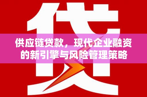柳营供应链贷款，现代企业融资的新引擎与风险管理策略