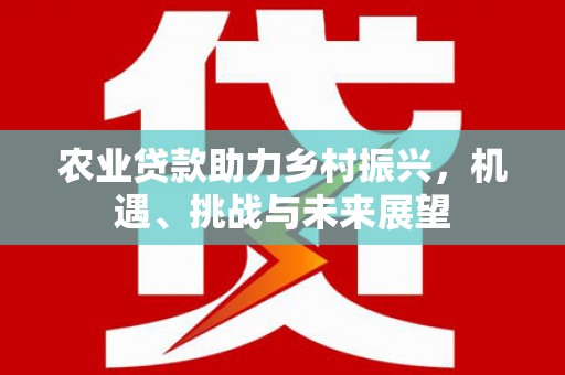 柳营农业贷款助力乡村振兴，机遇、挑战与未来展望