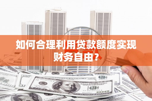 柳营如何合理利用贷款额度实现财务自由？