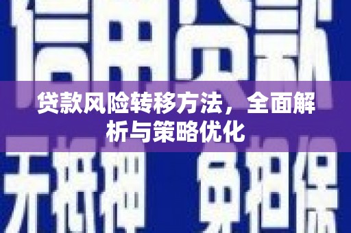 柳营贷款风险转移方法，全面解析与策略优化