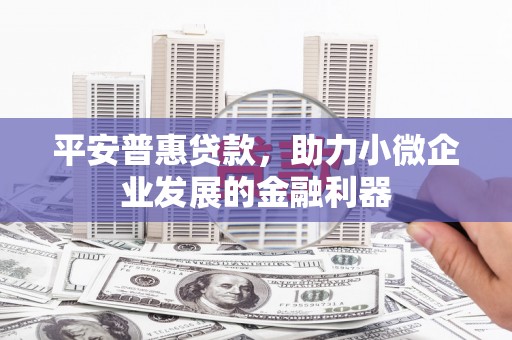 柳营平安普惠贷款，助力小微企业发展的金融利器