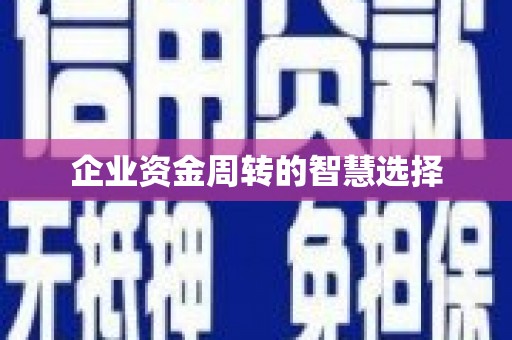 柳营企业资金周转的智慧选择