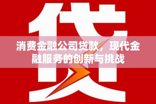 柳营消费金融公司贷款，现代金融服务的创新与挑战