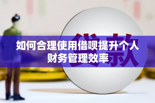 柳营如何合理使用借呗提升个人财务管理效率