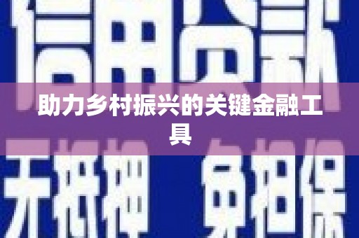 柳营助力乡村振兴的关键金融工具