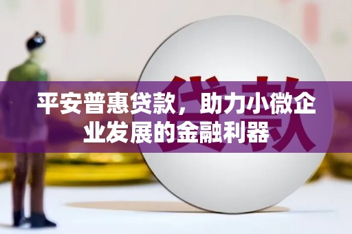 柳营平安普惠贷款，助力小微企业发展的金融利器