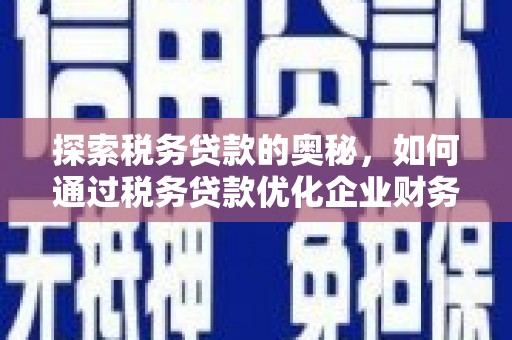 柳营探索税务贷款的奥秘，如何通过税务贷款优化企业财务