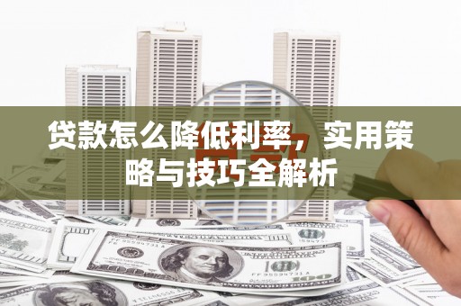 柳营贷款怎么降低利率，实用策略与技巧全解析