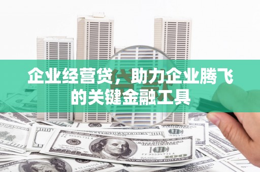 柳营企业经营贷，助力企业腾飞的关键金融工具
