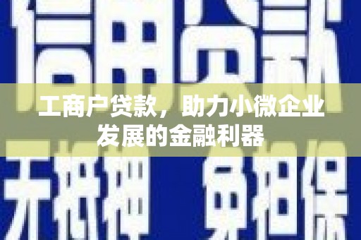 柳营工商户贷款，助力小微企业发展的金融利器