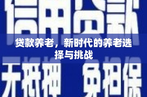 柳营贷款养老，新时代的养老选择与挑战