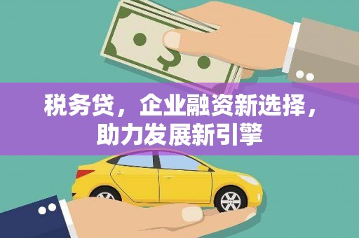 柳营税务贷，企业融资新选择，助力发展新引擎
