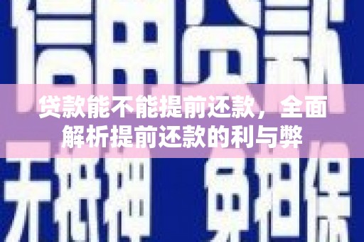 柳营贷款能不能提前还款，全面解析提前还款的利与弊