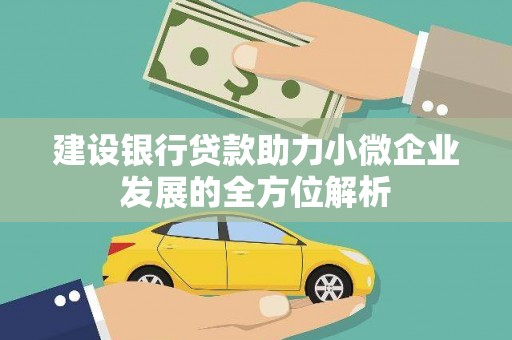 柳营建设银行贷款助力小微企业发展的全方位解析