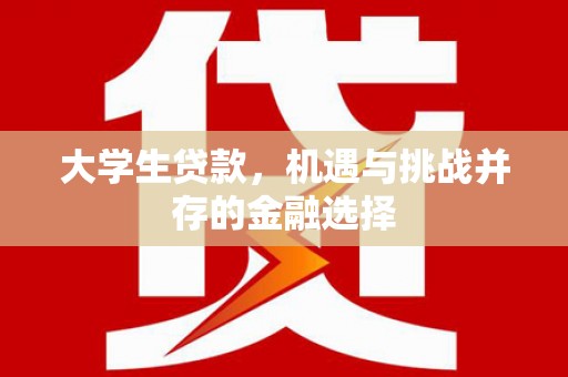 柳营大学生贷款，机遇与挑战并存的金融选择