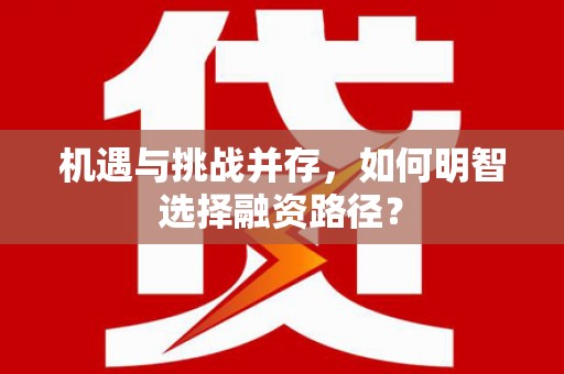 柳营机遇与挑战并存，如何明智选择融资路径？